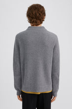 Load image into Gallery viewer, Asher Zip Cardigan Mid Grey Melange
