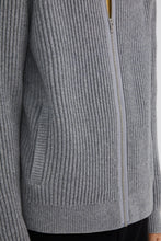 Load image into Gallery viewer, Asher Zip Cardigan Mid Grey Melange
