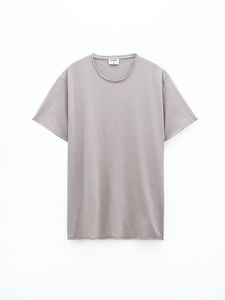 Roll Neck Tee Oyster Grey