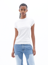 Load image into Gallery viewer, Fine Rib Tee White
