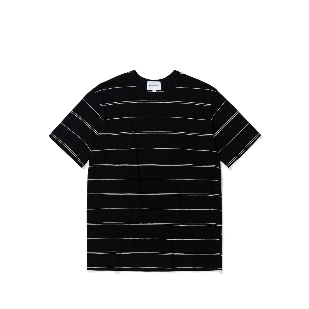 Joakim Cotton/Linen Fine Stripe Black
