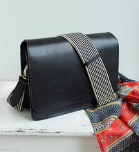 Load image into Gallery viewer, Audrey Black Classic Leather - Checkered Strap
