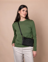 Load image into Gallery viewer, Lexi Black Woven Classic Leather
