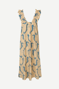 Gill dress aop 10783 Aqua seahorse