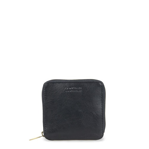 Sonny Square Wallet Black Stromboli Leather