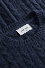 Load image into Gallery viewer, Beckett lambswool cable jumper Dusty blue
