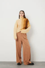 Marcela Streak fade crop sweater Nutmeg